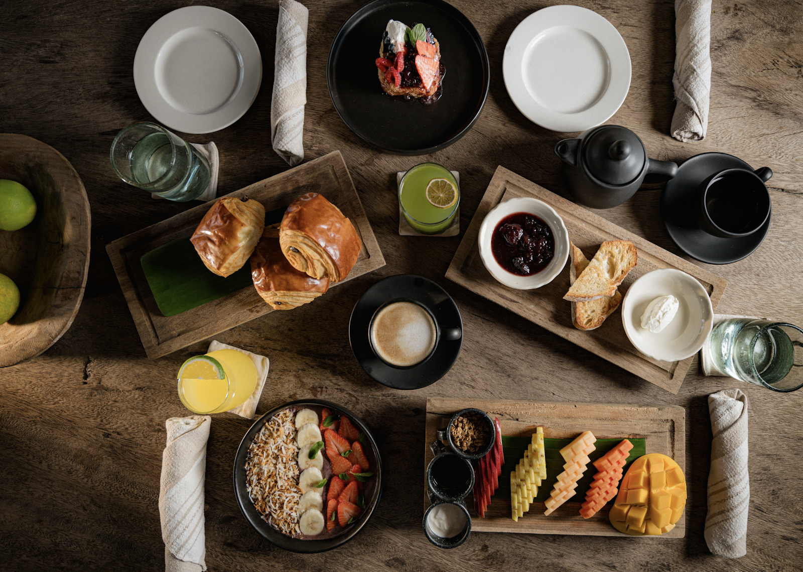 Spread of Mexican dishes at Gitano Beach