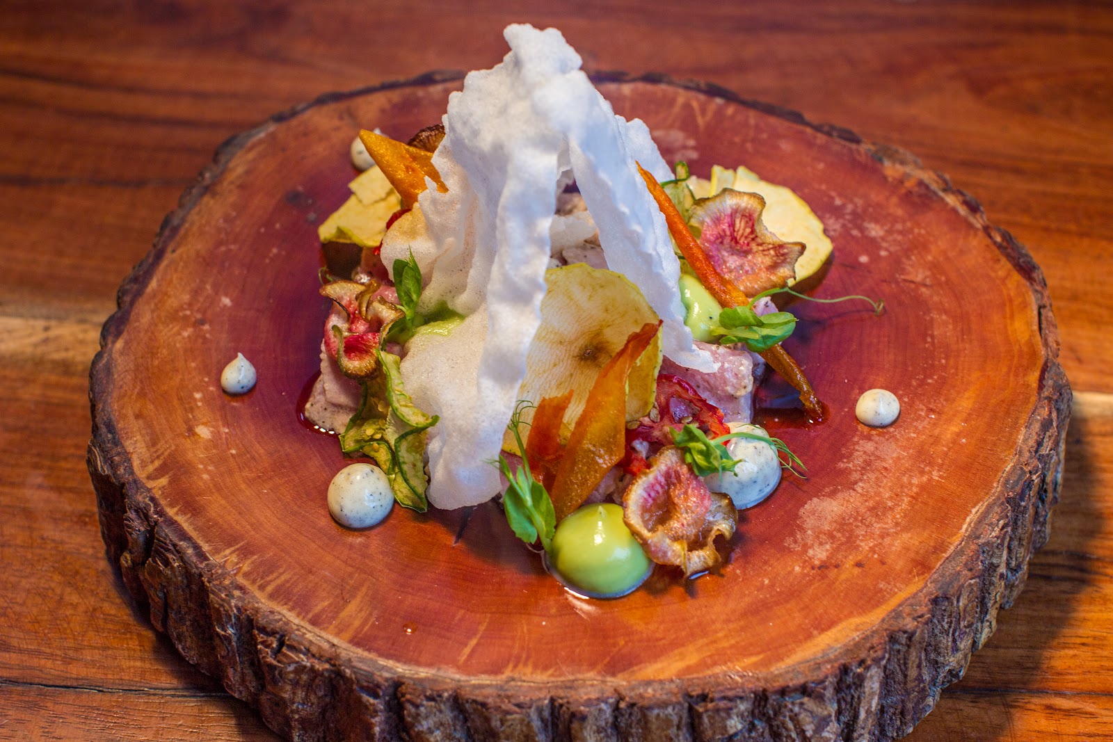 Plated seafood dish at La Zebra