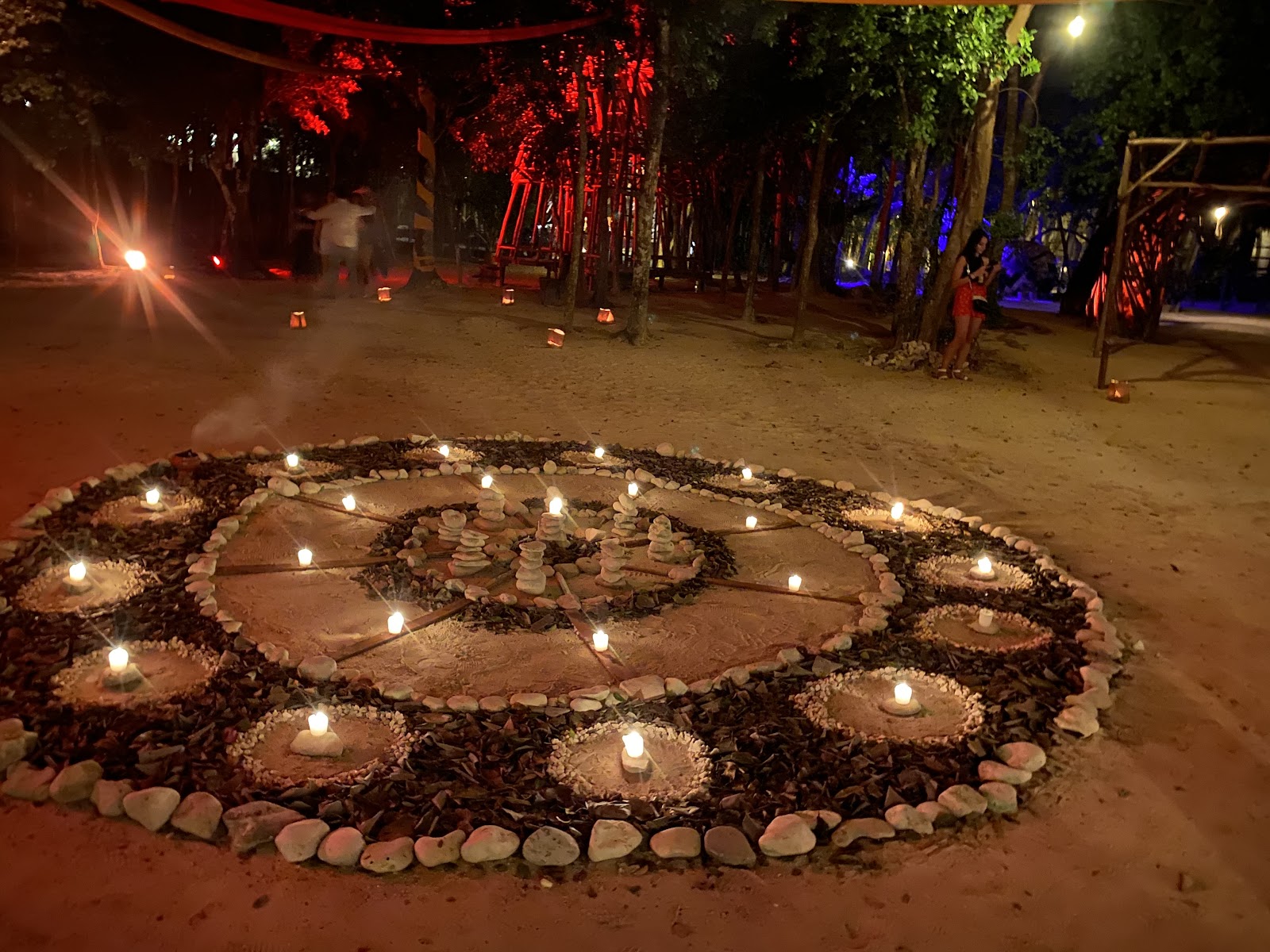 Papaya Playa Project candlelit ceremony circle for events