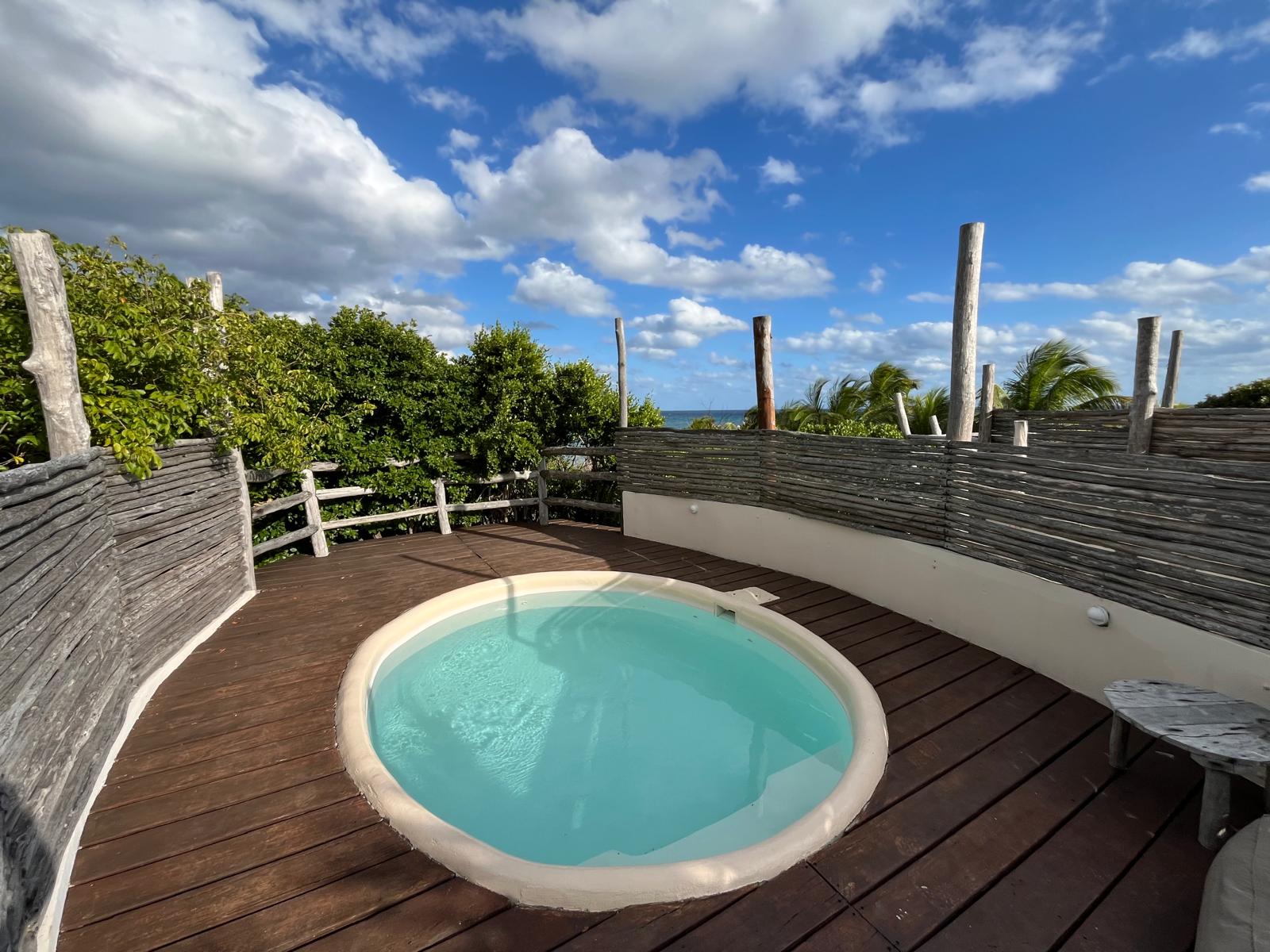 Private rooftop plunge pool at Papaya Playa Project