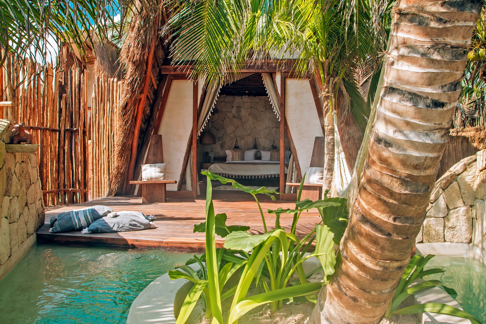 Private plunge pool beside a villa