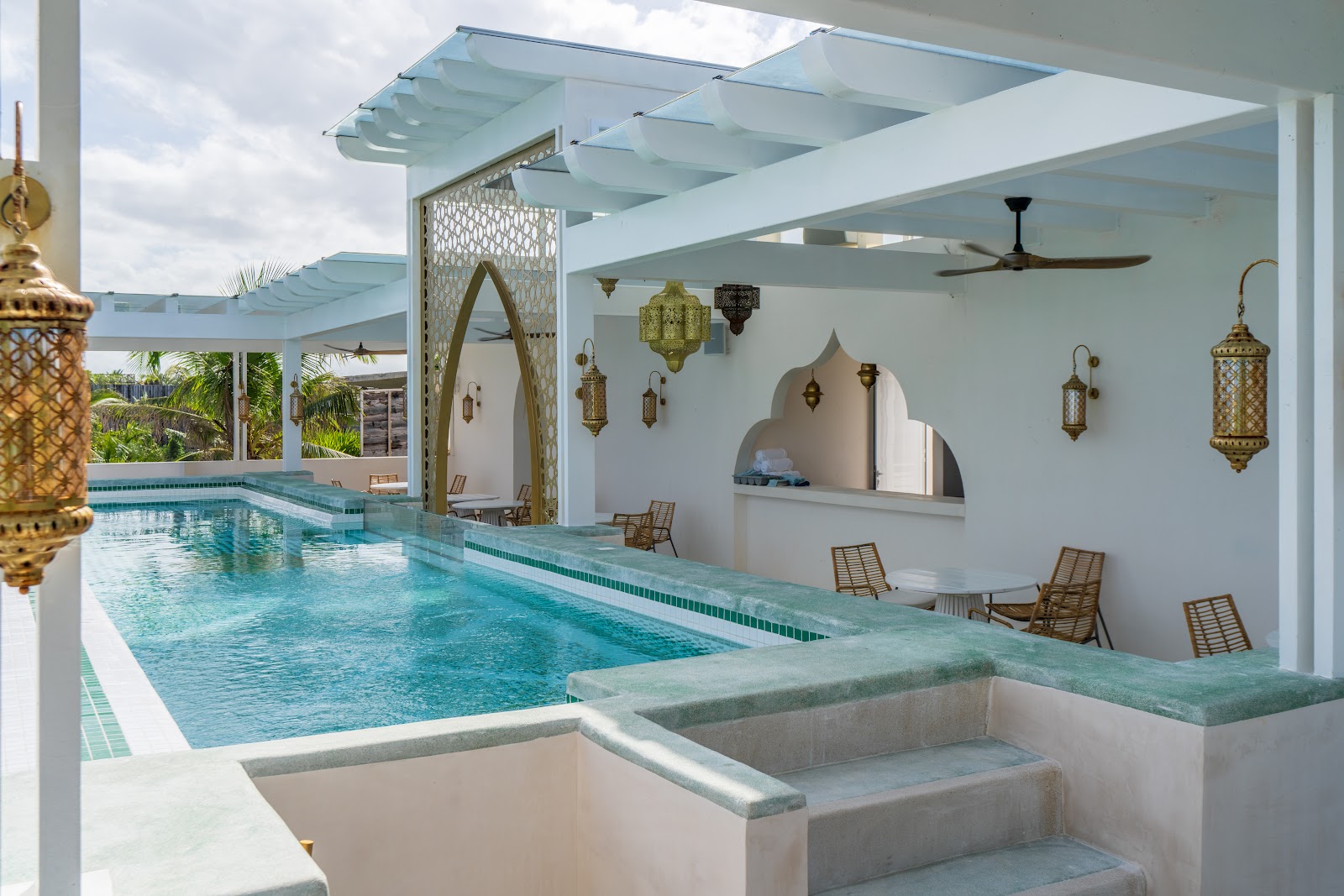 Sana Tulum private pool suite with Moroccan-style arches