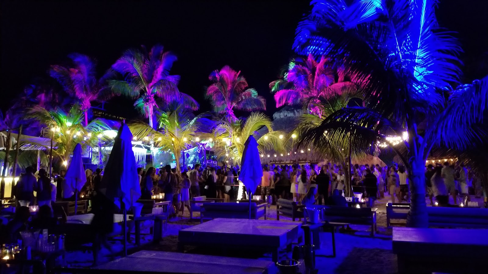 Tulumania night party with colorful lights